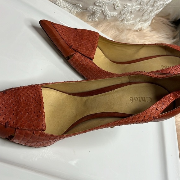 CHLOÉ PYTHON VINTAGE HEELS - Picture 8 of 11